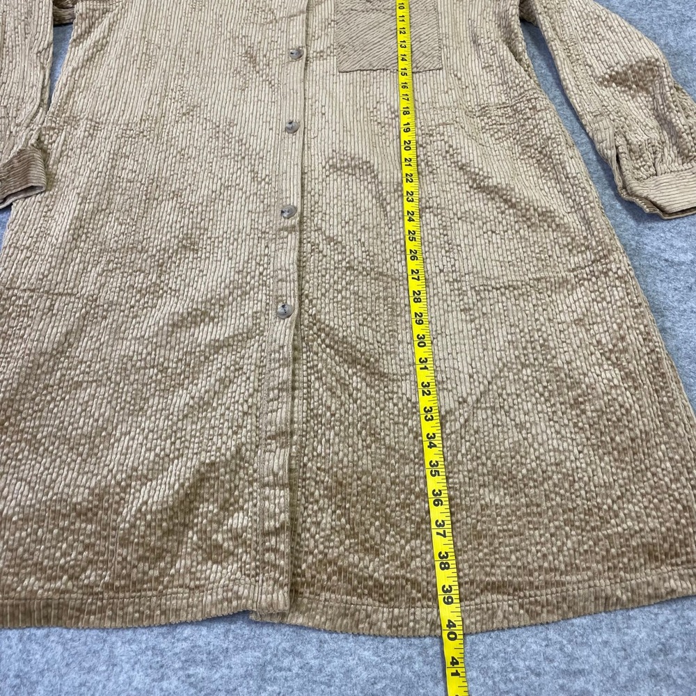 Pure Jill J.Jill Textured Corduroy Duster L Button Front Longline Shirt Jacket - Picture 14 of 16